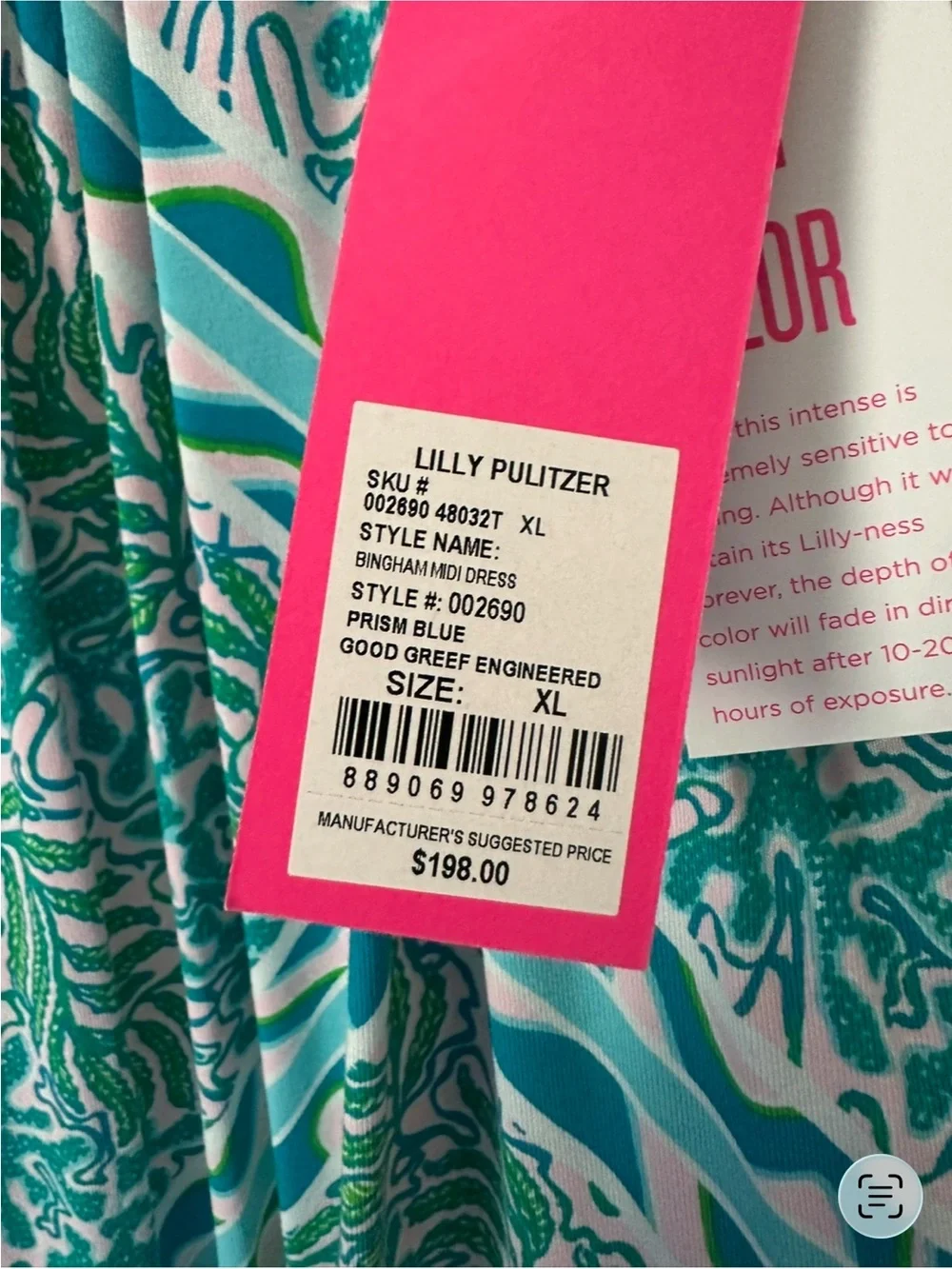 Lilly Pulitzer Bingham Dress NWT XL